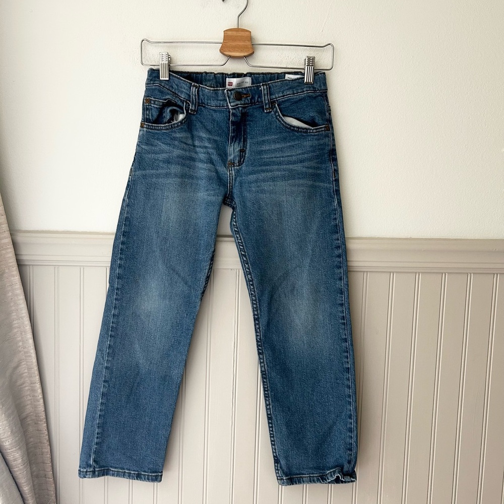 Wrangler Boys 10 Husky Classic Blue Jeans Adjustable